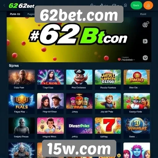 Jogos populares disponíveis na plataforma 62bet.com
